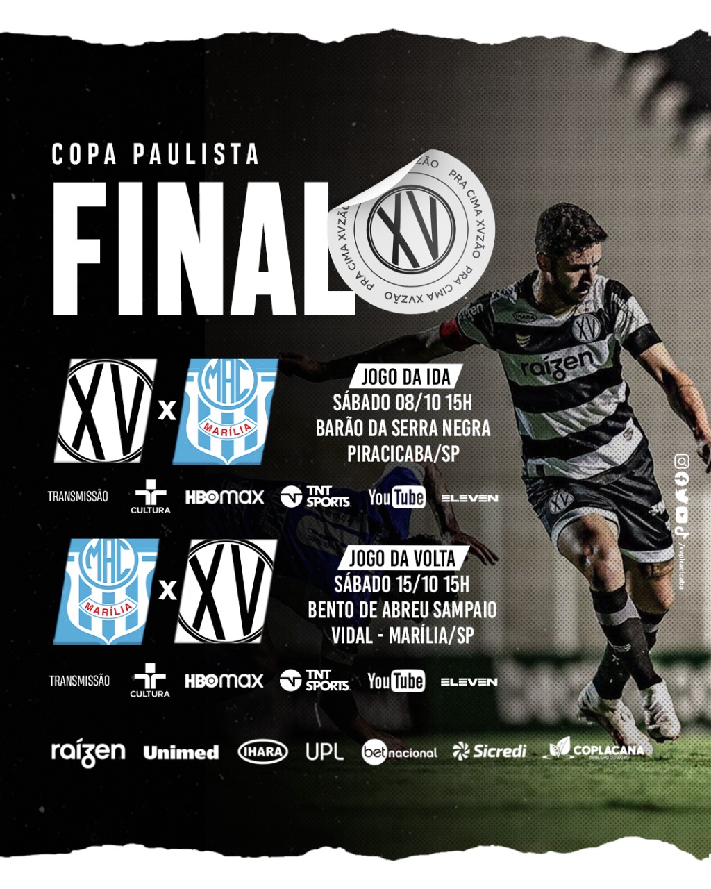 o XV DE PIRACICABA é campeão da COPA PAULISTA 2022